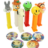 6 - Cartoon Themed Pez Dispenser & 5 - Metal Pin-Back Button from The Jetsons Movie