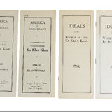 Antique Original Ku Klux Klan Pamphlets as Shown in The National Museum of African American History & Culture