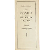 Antique Original Ku Klux Klan Pamphlets as Shown in The National Museum of African American History & Culture