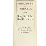 Antique Original Ku Klux Klan Pamphlets as Shown in The National Museum of African American History & Culture
