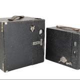 2 - Antique Box Cameras- Conley No. 3- A3 Kewpie Box & Kodak No. 2-A Brownie