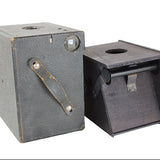 2 - Antique Box Cameras- Conley No. 3- A3 Kewpie Box & Kodak No. 2-A Brownie