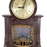 Early 1950's Mastercrafters Bakelite Fireplace Motion Electric Clock #272