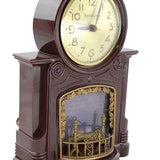 Early 1950's Mastercrafters Bakelite Fireplace Motion Electric Clock #272