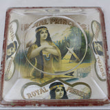 Rare Antique Royal Princess Cigar Glass Advertising Change Tray
