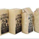 2 - 1 Lb. Packages of Old Plantation Coffee Beans with Labels & 2 - Additional Labels