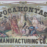 Framed Rare 1874 Pocahontas Mfg. Co. Cigar Tobacco Art