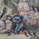 Framed Rare 1874 Pocahontas Mfg. Co. Cigar Tobacco Art