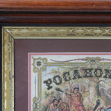 Framed Rare 1874 Pocahontas Mfg. Co. Cigar Tobacco Art