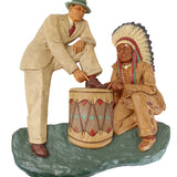 Early 1940's Jarman Shoes "Moc-Sans" Indian Chief Store Display & Store Poster