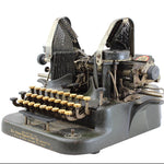 Vintage typewriter on a white background