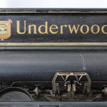 Close-up of an Underwood typewriter with branding visible