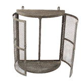 Unique Antique Curved Metal / Wire Wall Display Cage