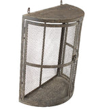Unique Antique Curved Metal / Wire Wall Display Cage