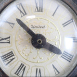 1950's United Metal Goods Horse & Carriage Electric Mantel Clock with Working Light Post