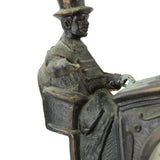 1950's United Metal Goods Horse & Carriage Electric Mantel Clock with Working Light Post