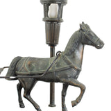 Bronze horse-shaped wall sconce on a white background