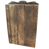 Antique Wood & Glass 4-Level Wall Display Cabinet