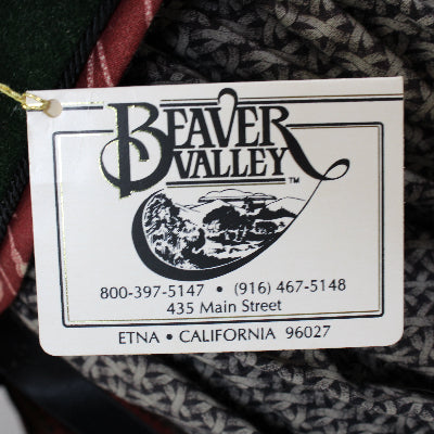 Beaver Valley tag on a textured fabric background