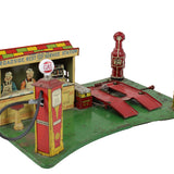 1930's Pressed Steel Marx Roadside Service Station