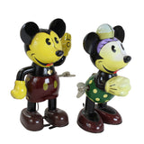Complete Set of Schylling Tin Litho Wind-Up Mickey Mouse and Friends Retro Toy Collection with Boxes