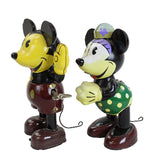 Complete Set of Schylling Tin Litho Wind-Up Mickey Mouse and Friends Retro Toy Collection with Boxes