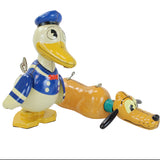 Complete Set of Schylling Tin Litho Wind-Up Mickey Mouse and Friends Retro Toy Collection with Boxes