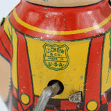 Vintage 1940's J. Chein Tin Litho Wind-Up Toy Pig (Wind-Up Not Properly Working)