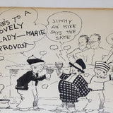 Rare 1935 Personalized Cartoon Drawing by A.D. Carter