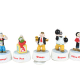 5 - 1989 Popeye Characters Wind-Up Rotating Music Boxes