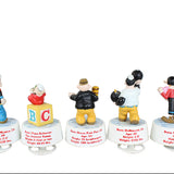 5 - 1989 Popeye Characters Wind-Up Rotating Music Boxes