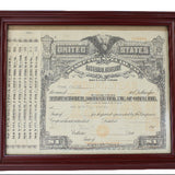 Framed 1918 Internal Revenue Special Tax on Manufacturing & Distributing Opium