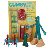 Vintage Gumby toy set with packaging on a white background