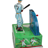 Rare 1950's "All Stars Mr. Baseball Jr. with Automatic Batting Machine" Tin-Litho Battery Operated Toy (Not Working)