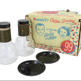 Mid-1950's Motorola TV Burns & Allen Pyrex Coffee Servers with Box