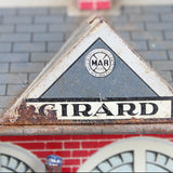 Marx Girard Tin-Litho Train Station with Whistle Connection & Non-Girard Train Building with Signal Flag