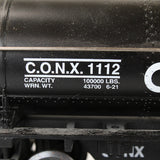 1994 Conoco Riveted Single Dome Tank Car Bank (Model Of 1934 Railroad Car) with Track & Plaque