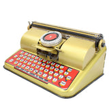 1950's Berwin Gold Tin-Litho Children's Typewriter with Box