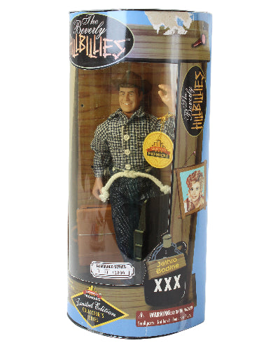 Action figure in a 'Beverly Hillbillies' package on a white background