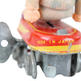 1950's - Early 1960's Japanese Tin Litho Wind-Up Cart with Celluloid Figure