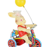 Suzuki (Japan) 1950's Rabbit on Tricycle with Balloon Tin-Litho Wind-Up