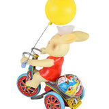 Suzuki (Japan) 1950's Rabbit on Tricycle with Balloon Tin-Litho Wind-Up