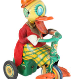 Colorful vintage toy with a character on a white background