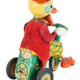 Vintage 1950's Alps (Japan) Tin-Litho Friction Drive Duck Riding a Tricycle