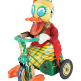 Vintage 1950's Alps (Japan) Tin-Litho Friction Drive Duck Riding a Tricycle