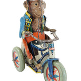 1945-1949 Arnold Tin-Litho Wind-Up Monkey Riding Tricycle (U.S. Zone - Germany)