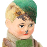 1920's - 1930's Schuco Wind-Up Beer Drinking Boy with Felt Outfit