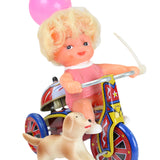 1950's MTU (Korea) Little Girl on Tricycle with Dog & Balloon Tin-Litho Wind-Up