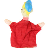 Red dress with colorful shoes on a white background