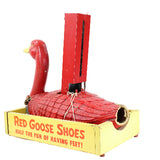 1960 Red Goose Shoes Working Large Golden Egg Dispenser, Signage & Golden Eggs